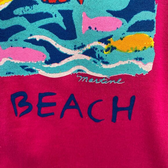 Vintage iCantoo T Shirt Womens L Pink Perdido Beach Martine Sail Single Stitch - Picture 3 of 12